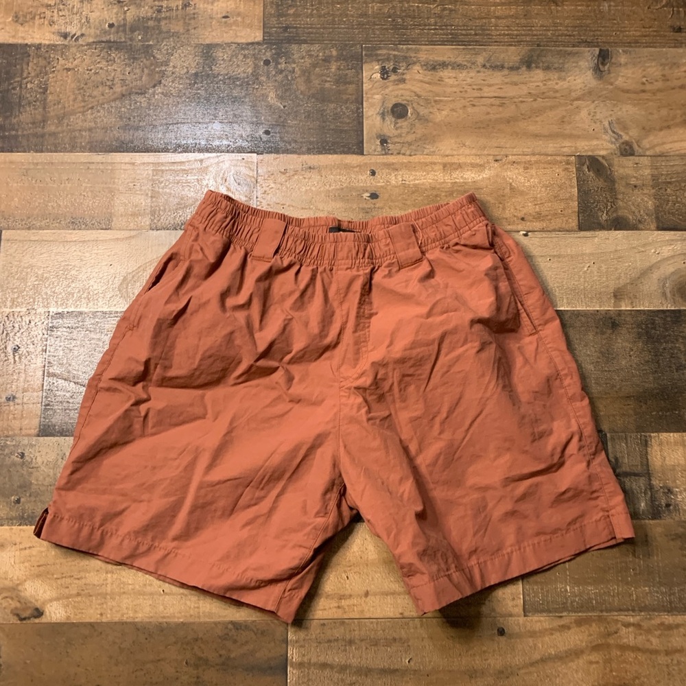 Malbon Golf Shorts Men’s Small Orange Coral Elastic Waist Performance